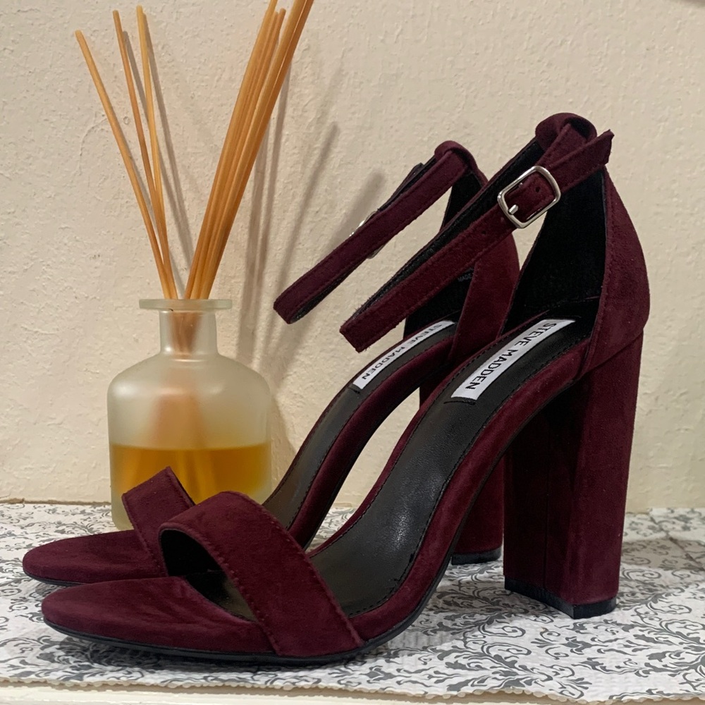 Steve Madden Burgundy Suede Heels